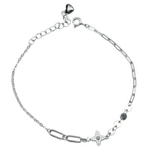 Elegant Silver Butterfly Bracelet