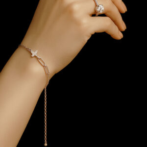 Elegant Silver Butterfly Bracelet