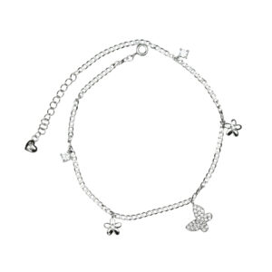 Elegant Silver Charm Anklet for Women