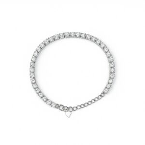 Silver Zircon One Line Tennis Bracelet