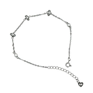 Classic Crystal Charm Silver Bracelet